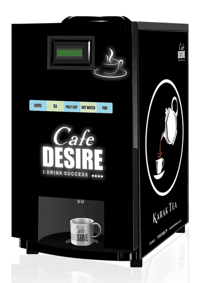 Pump Model - LED Coffee Machine 2 Lane | Two Beverage Options | Fully Automatic Tea & Coffee Vending Machine 