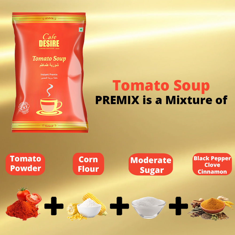 Tomato Soup Premix - 500g for vending machine and manual usage