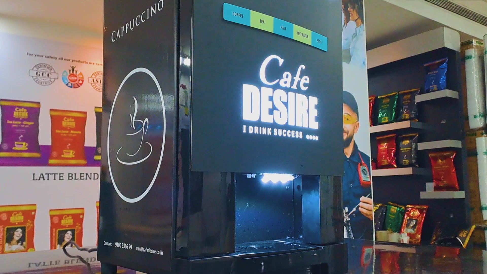 2 LANE LED - Double Option Tea & Coffee Vending Machine