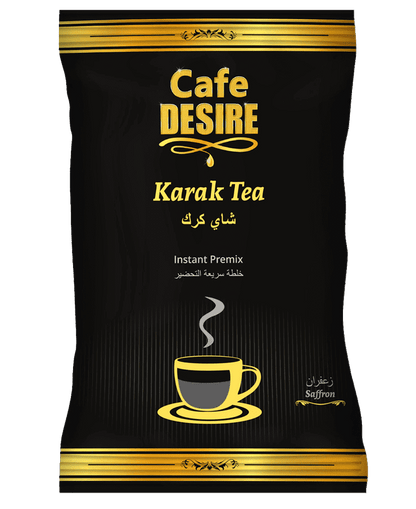 Karak Saffron Tea Premix (1Kg) | 3 in 1 Tea | Makes 40 Cups(8 oz) | Tea with Saffron Flavour | Milk not required | For Manual Use - Just add Hot Water | Suitable for all Vending Machines - cd-usa.com